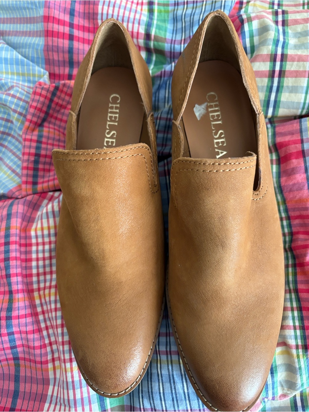 Chelsea & Violet Tan Slip-On Leather Loafers